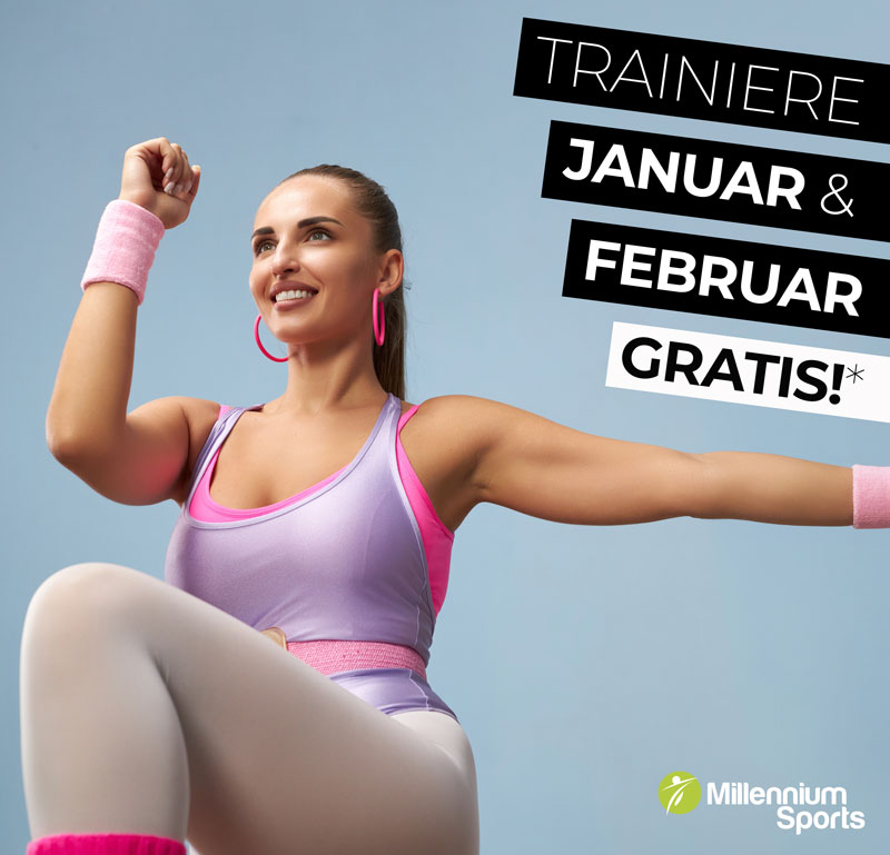Januar und Februar 2026 gratis trainieren, Millennium Sports in Scherfede